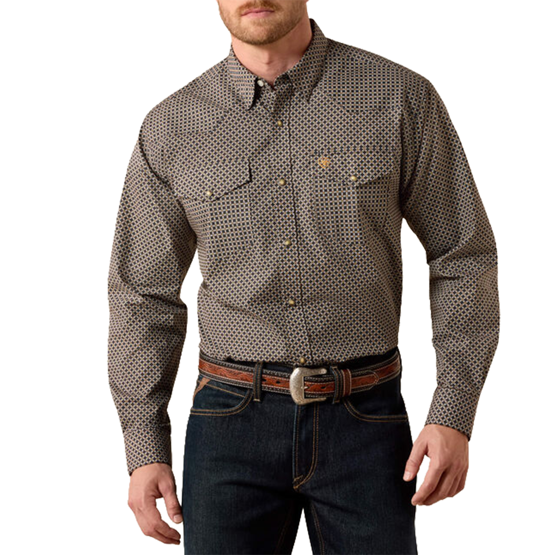 Ariat Men's Frey Classic Fit Logo Long Sleeve Snap Shirt