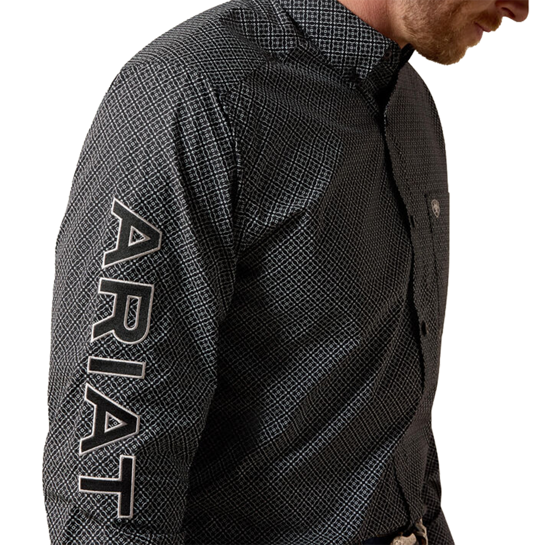 Chemise boutonnée à manches longues avec logo Ariat pour homme