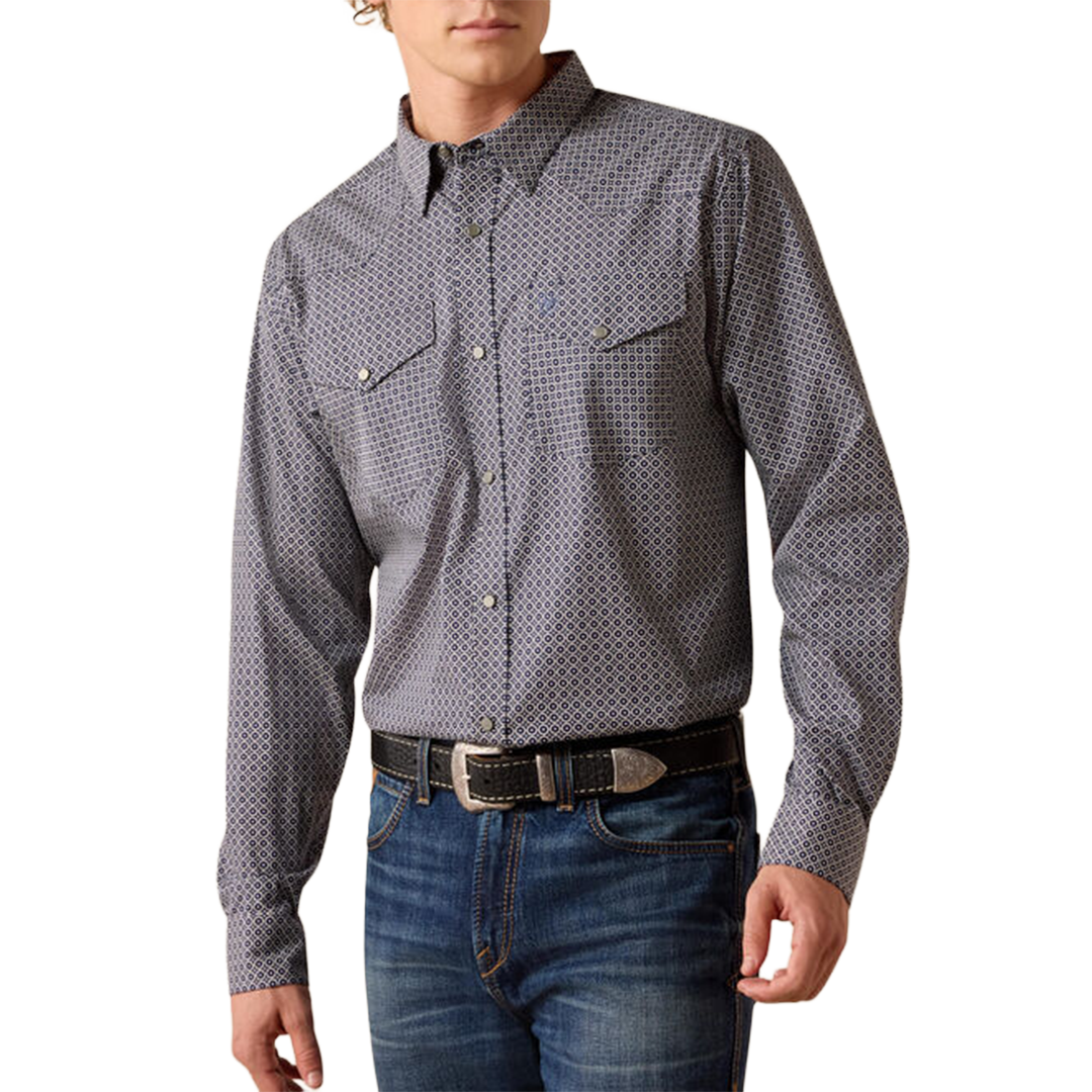 Chemise boutonnée à manches longues avec logo Ariat pour homme