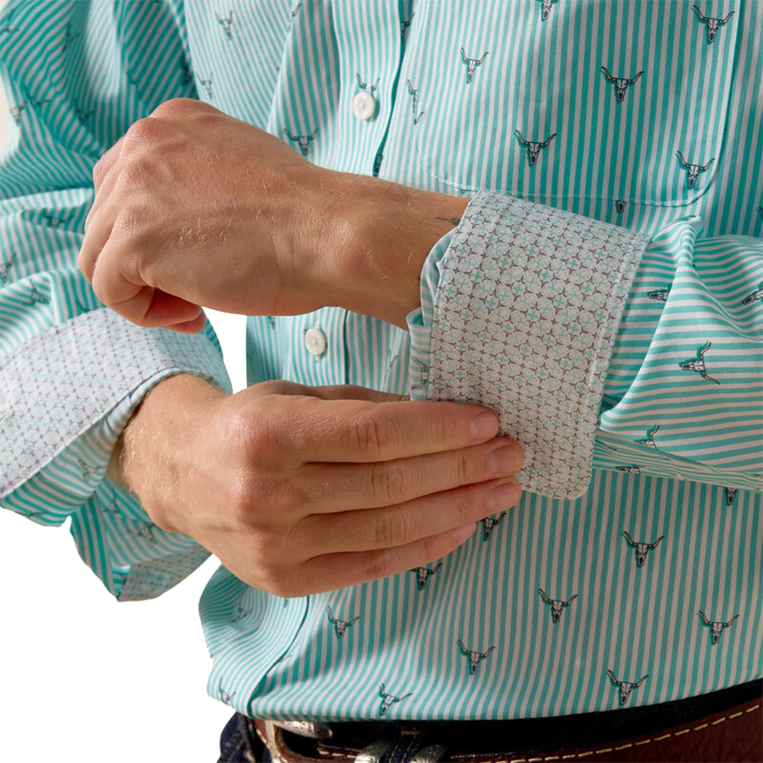 Chemise boutonnée à manches longues avec logo Ariat pour homme