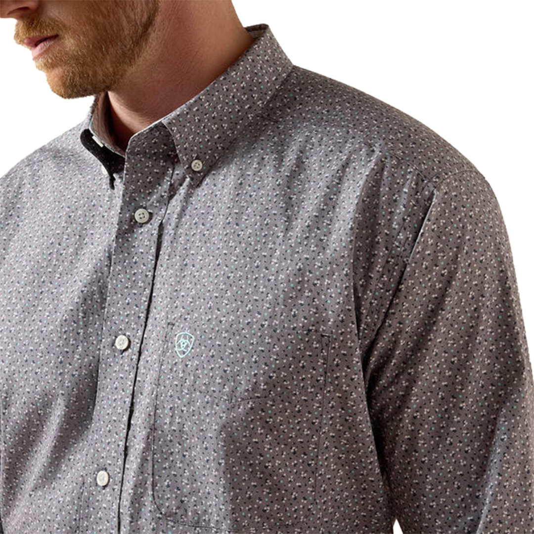 Chemise boutonnée à manches longues avec logo Ariat pour homme