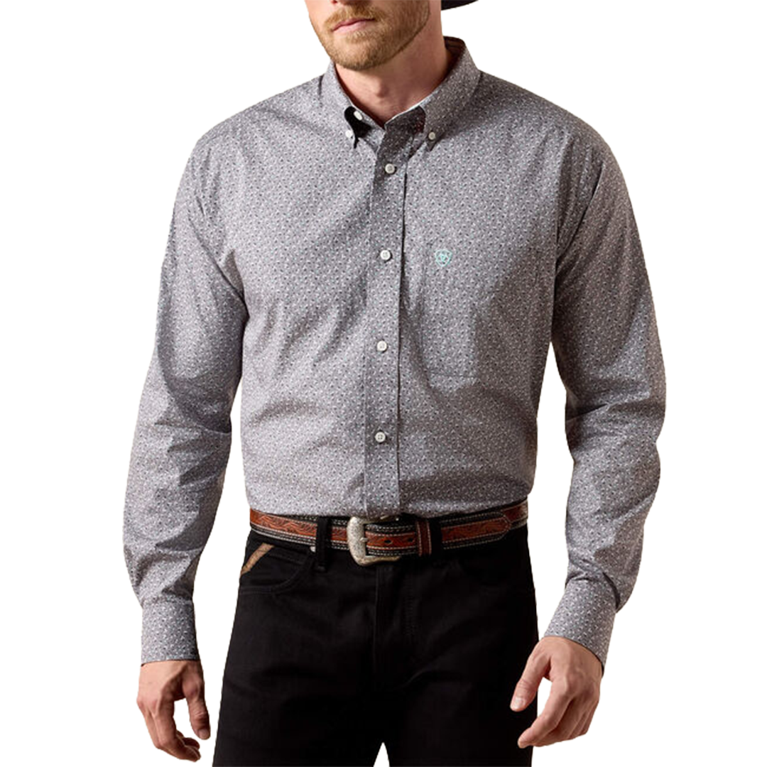 Chemise boutonnée à manches longues avec logo Ariat pour homme