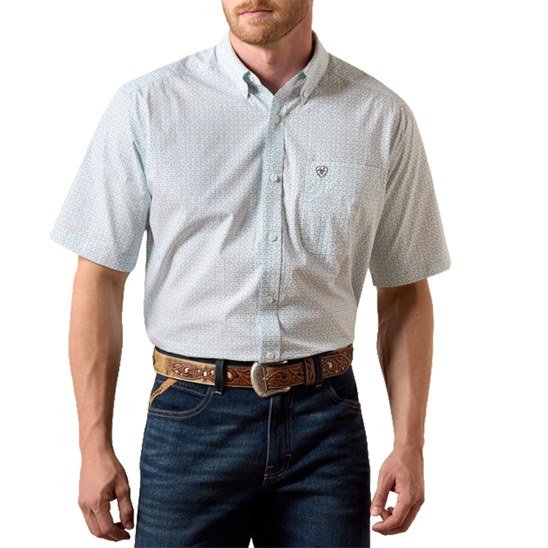 Chemise boutonnée à manches courtes Ariat Pro Series Cal Classic Fit pour homme