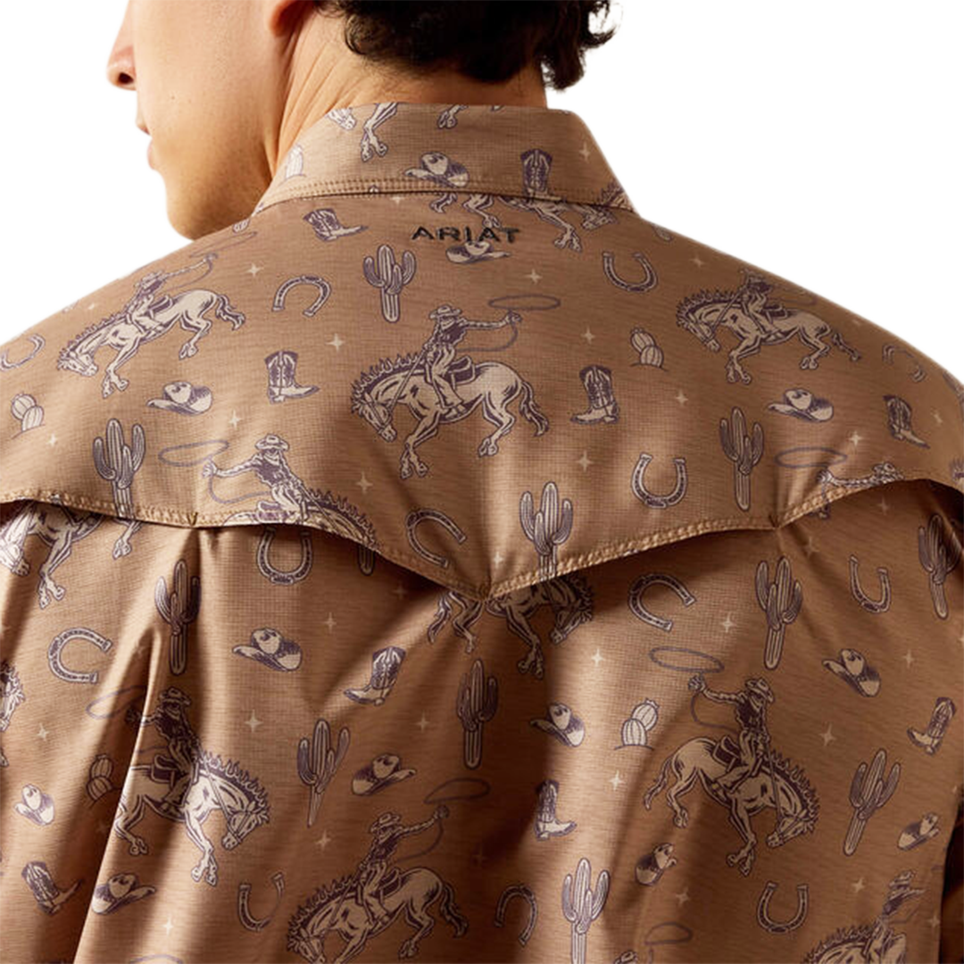 Ariat Men's Printed VentTEK Western Fitted Short Sleeve Snap Shirt