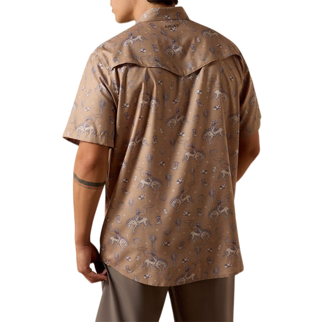 Ariat Men's Printed VentTEK Western Fitted Short Sleeve Snap Shirt