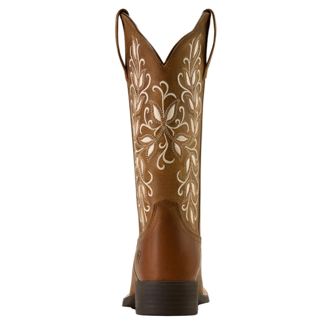 Bottes western Ariat Round Up Holly à bout carré large pour femme