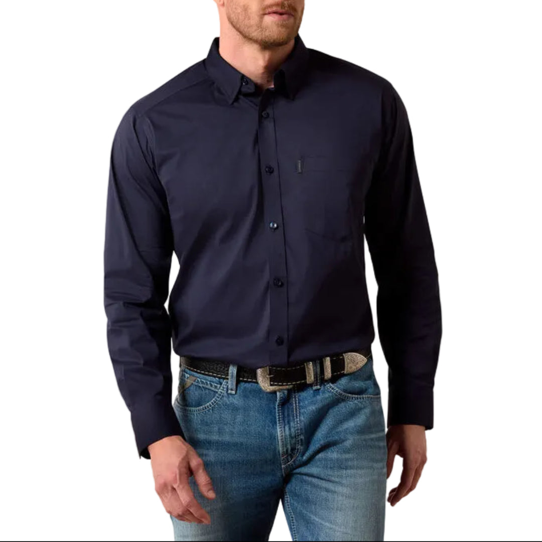 Chemise boutonnée à manches longues avec logo Ariat pour homme