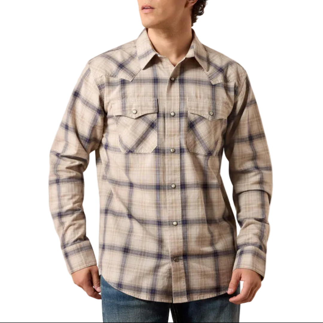 Ariat Men's Retro Hudde Plaid Long Sleeve Snap Shirt