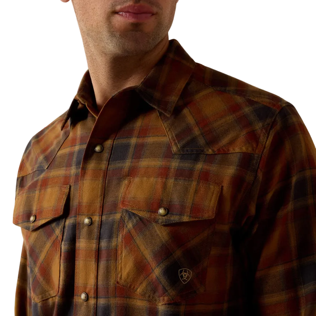 Chemise boutonnée à manches longues avec logo Ariat pour homme