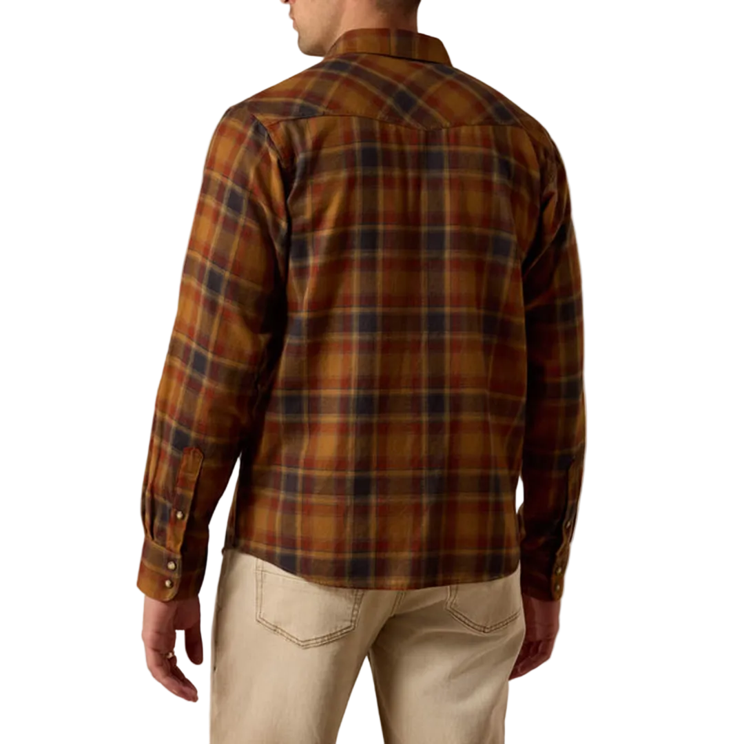 Chemise boutonnée à manches longues avec logo Ariat pour homme