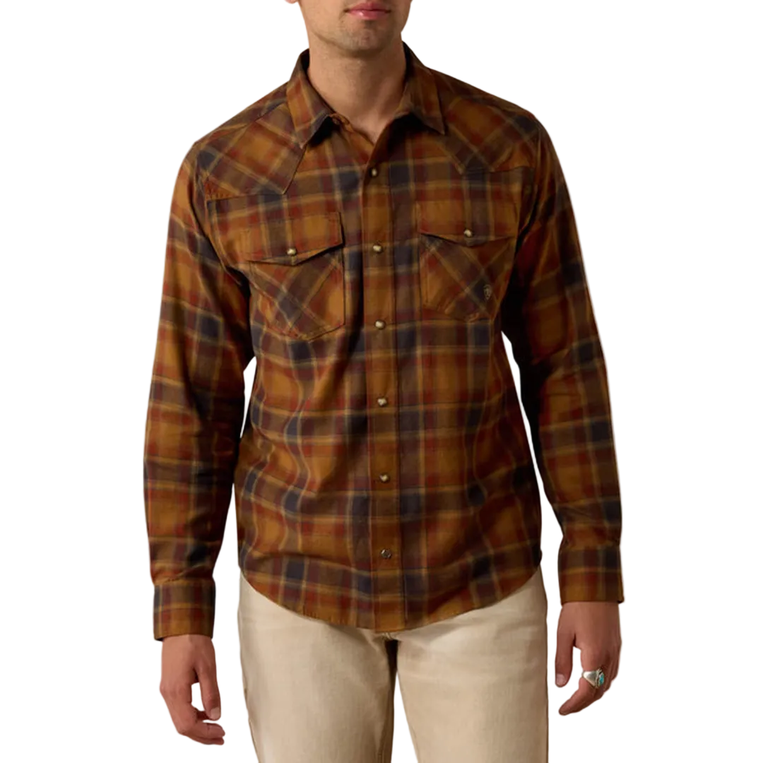 Chemise boutonnée à manches longues avec logo Ariat pour homme