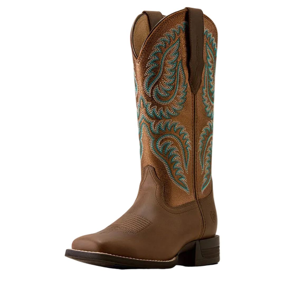 Ariat Women's Cattle Caite Wide Square Toe Western Boot