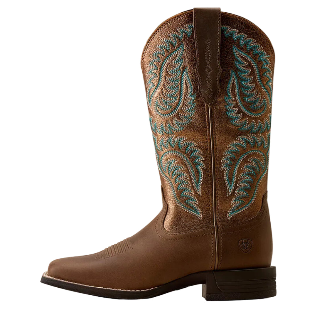 Ariat Women's Cattle Caite Wide Square Toe Western Boot