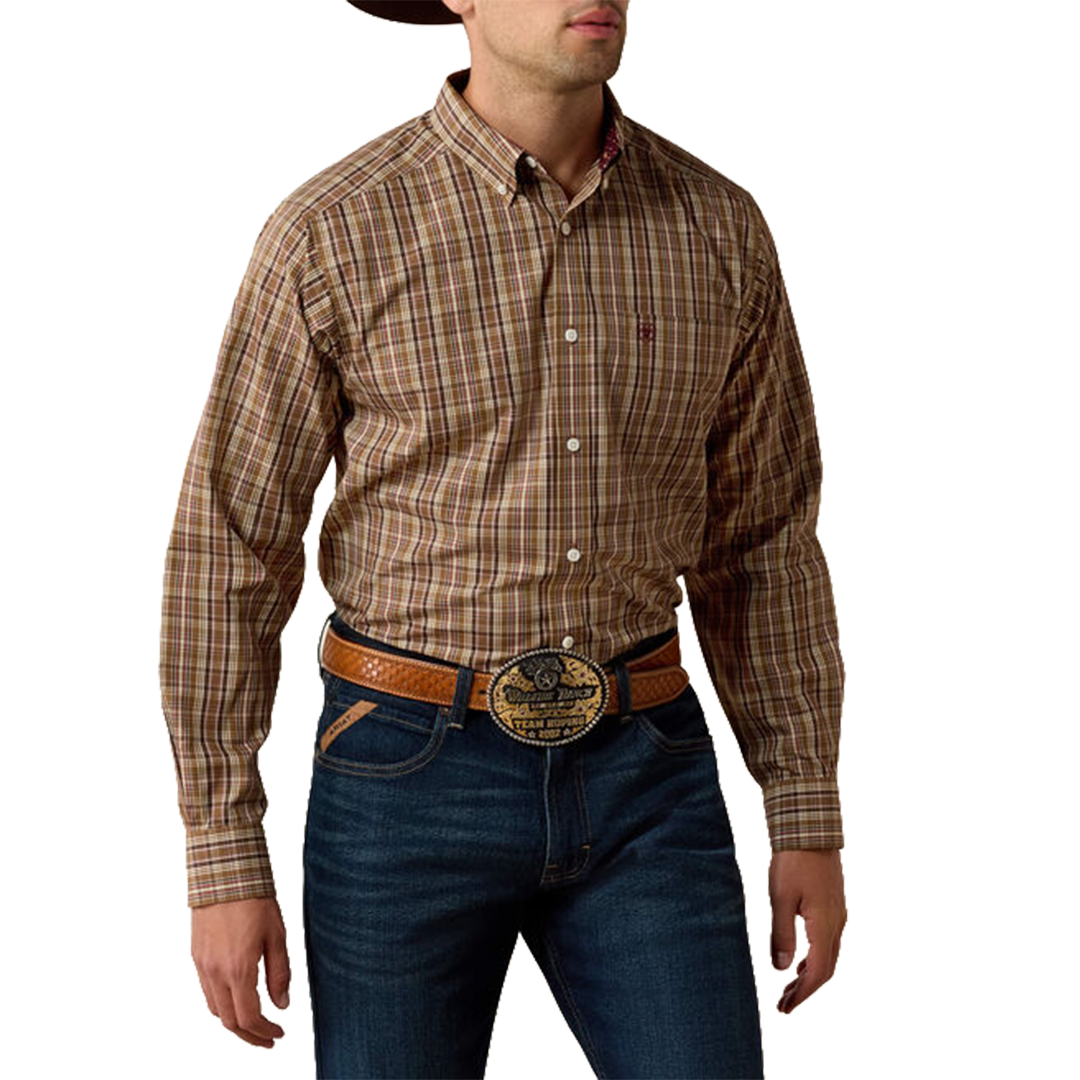 Chemise boutonnée à manches longues avec logo Ariat pour homme