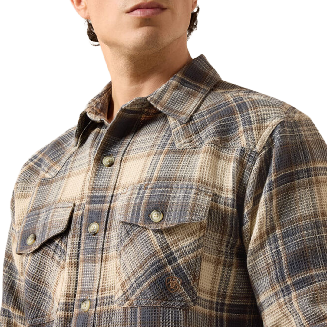 Chemise boutonnée à manches longues avec logo Ariat pour homme