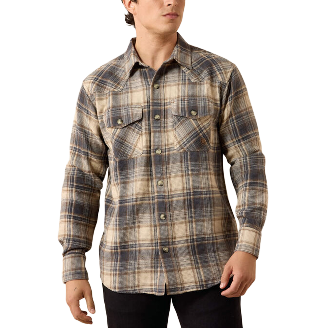 Chemise boutonnée à manches longues avec logo Ariat pour homme