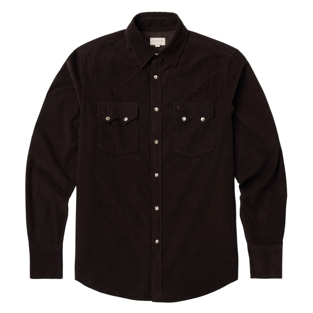 Stetson Men's Corduroy Western Long Sleeve Snap Shirt