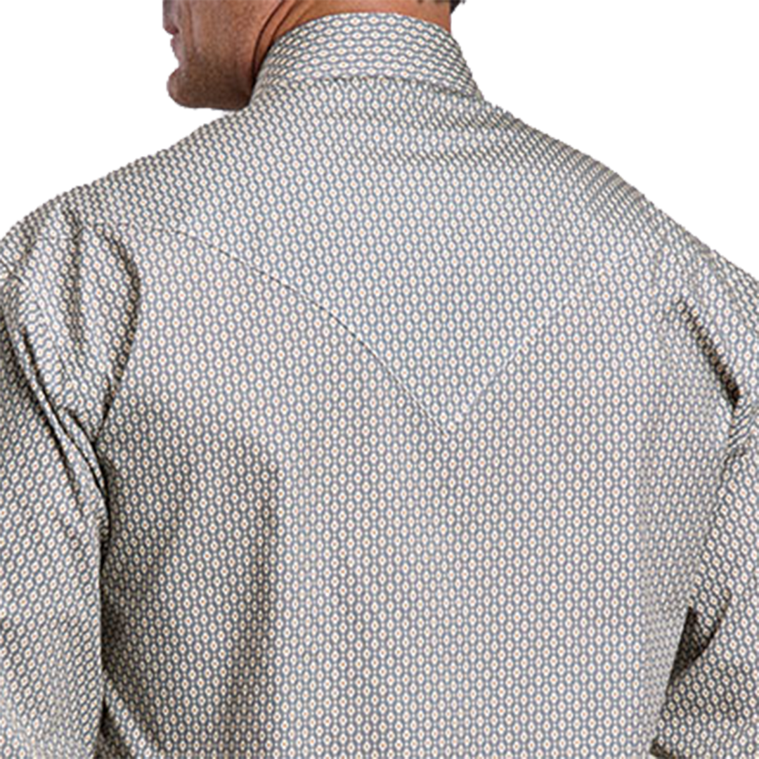 Stetson Men's Diamonds Print Long Sleeve Snap Shirt