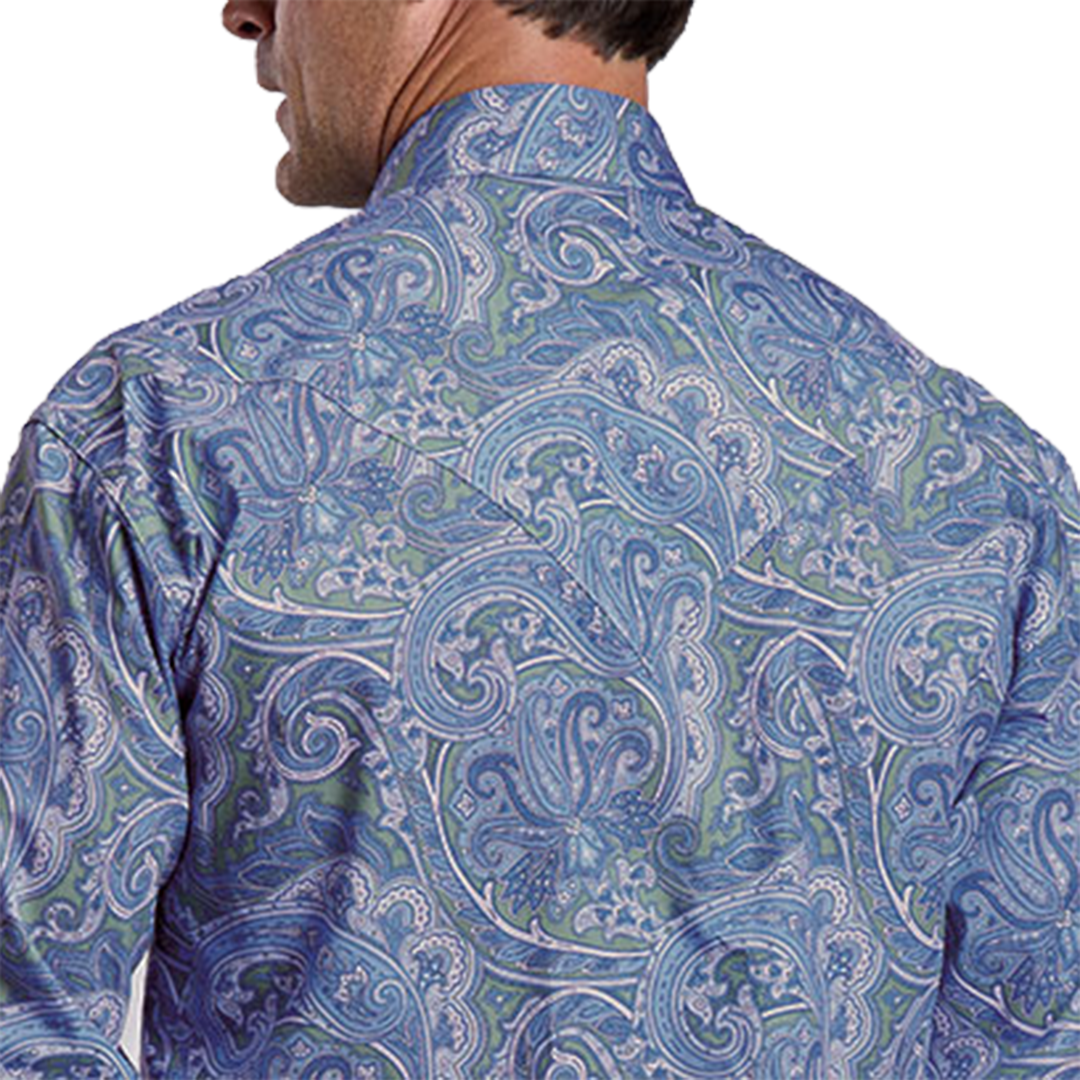 Stetson Men's Paisley Print Long Sleeve Snap Shirt