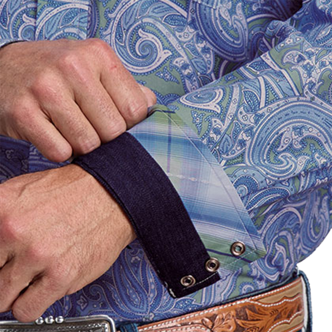 Stetson Men's Paisley Print Long Sleeve Snap Shirt