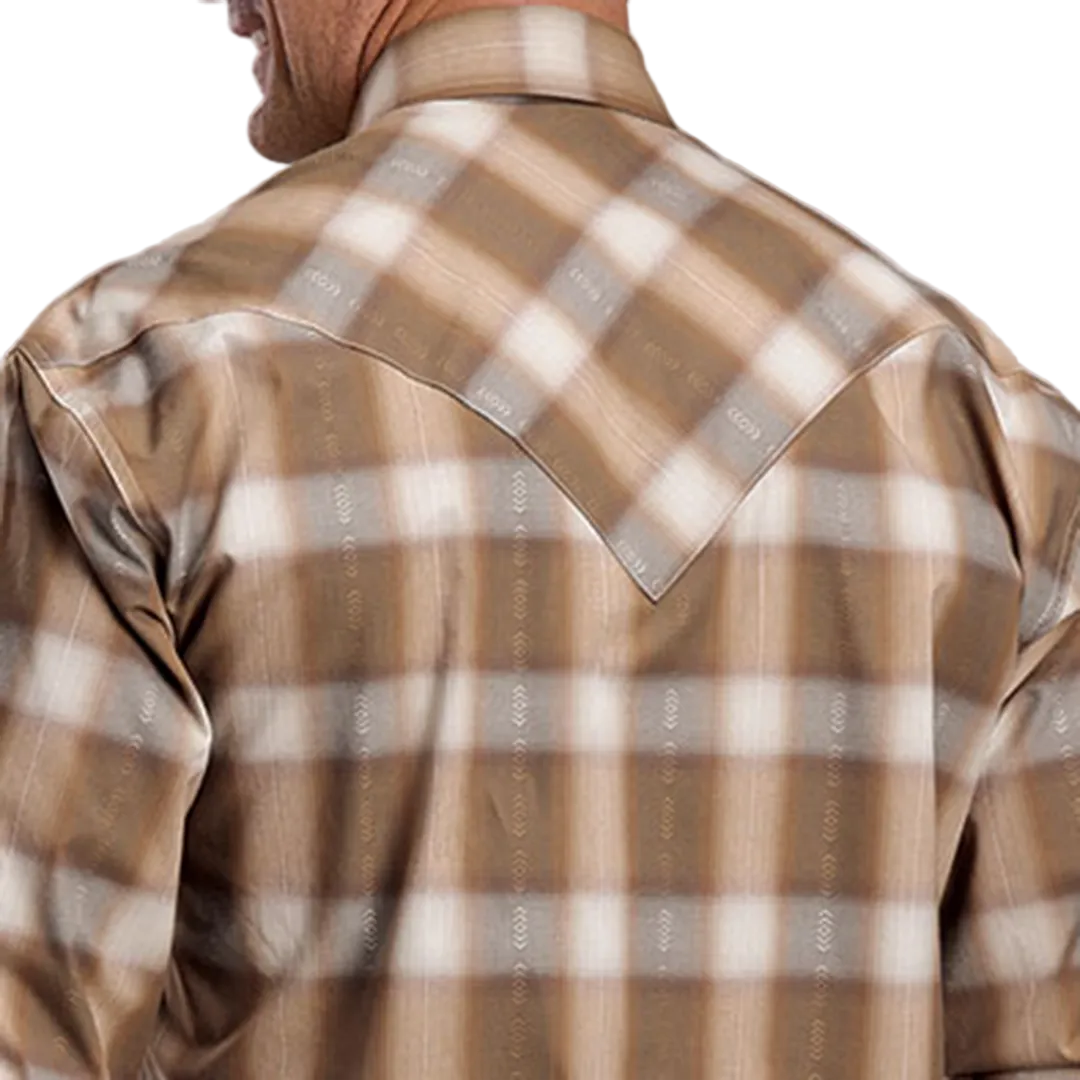 Stetson Men's Plaid Long Sleeve Snap Shirt