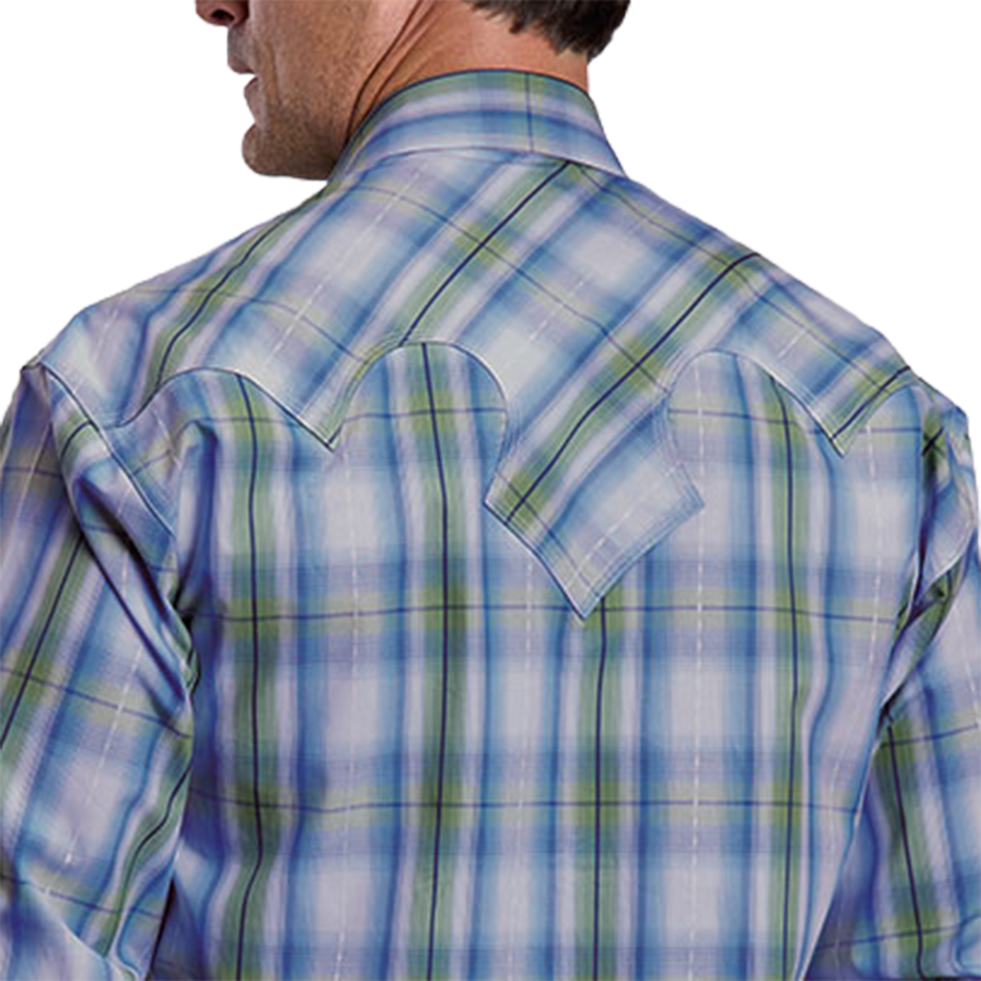 Stetson Men's Plaid Print Long Sleeve Snap Shirt