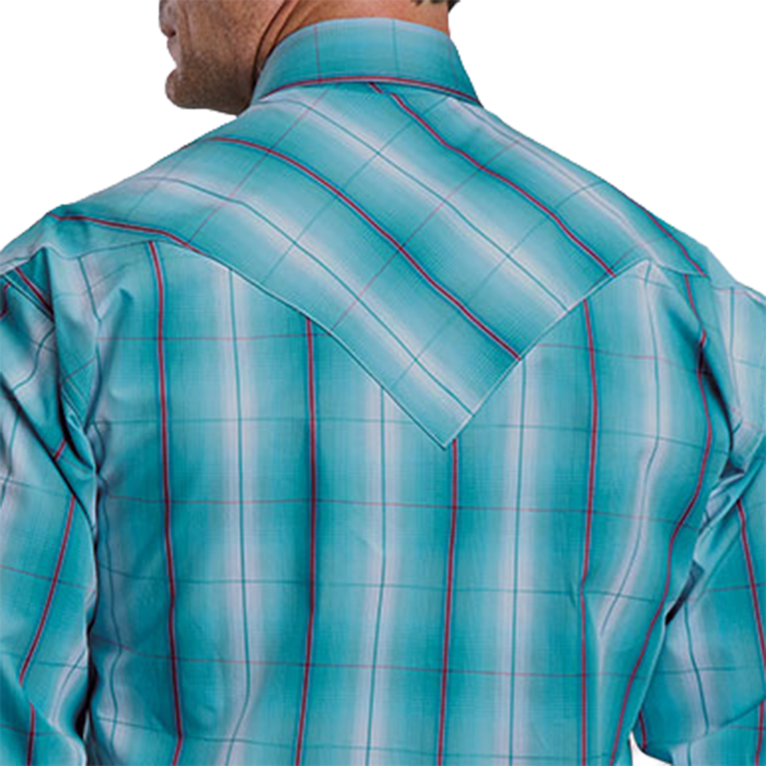 Chemise boutonnée à manches longues à carreaux Stetson pour homme