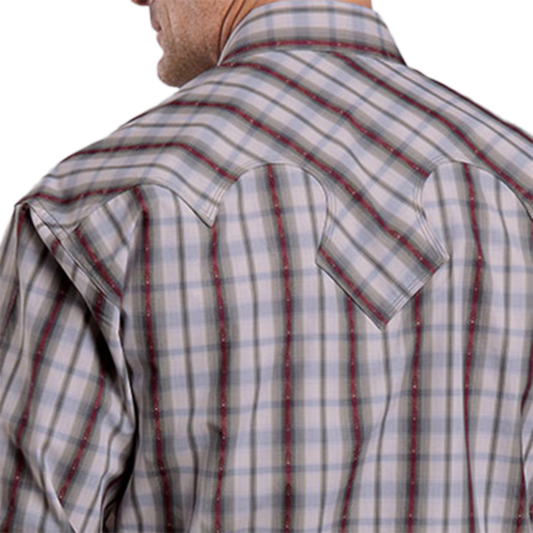 Stetson Men's Plaid Long Sleeve Snap Shirt