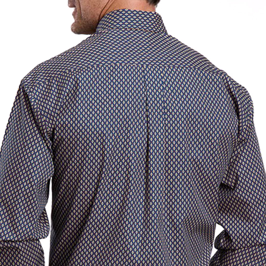 Stetson Men's Geometric Print Long Sleeve Button Shirt