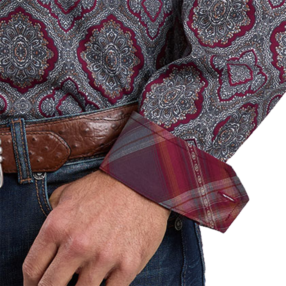 Stetson Men's Medallion Paisley Long Sleeve Button Shirt