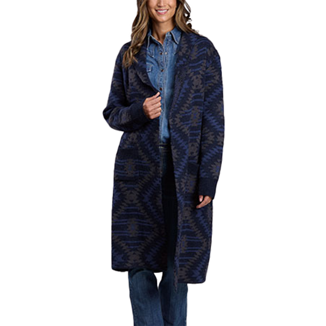 Stetson Women's Long Aztec Knit Duster