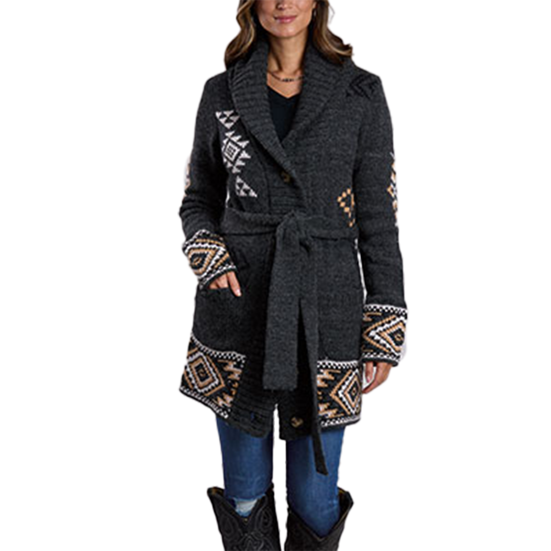 Stetson Women's Aztec Cardigan Sweater