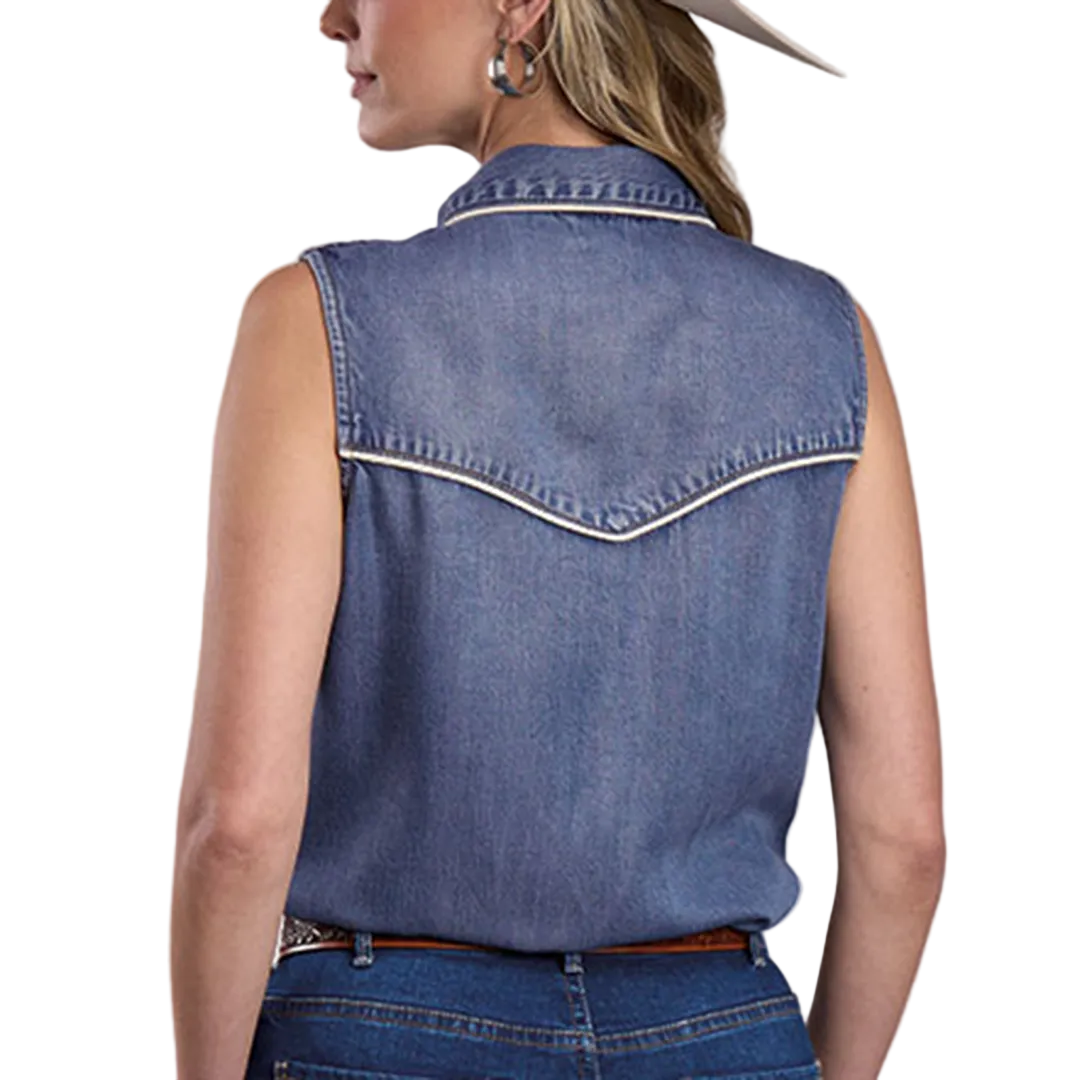 T-shirt sérigraphié scène de coucher de soleil Stetson pour femme