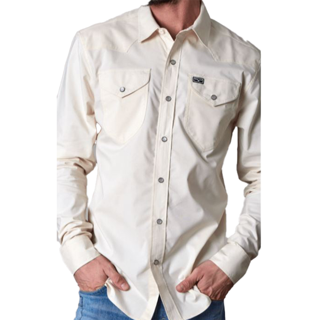Kimes Ranch Men's Blackout Dress Long Sleeve Snap Shirt