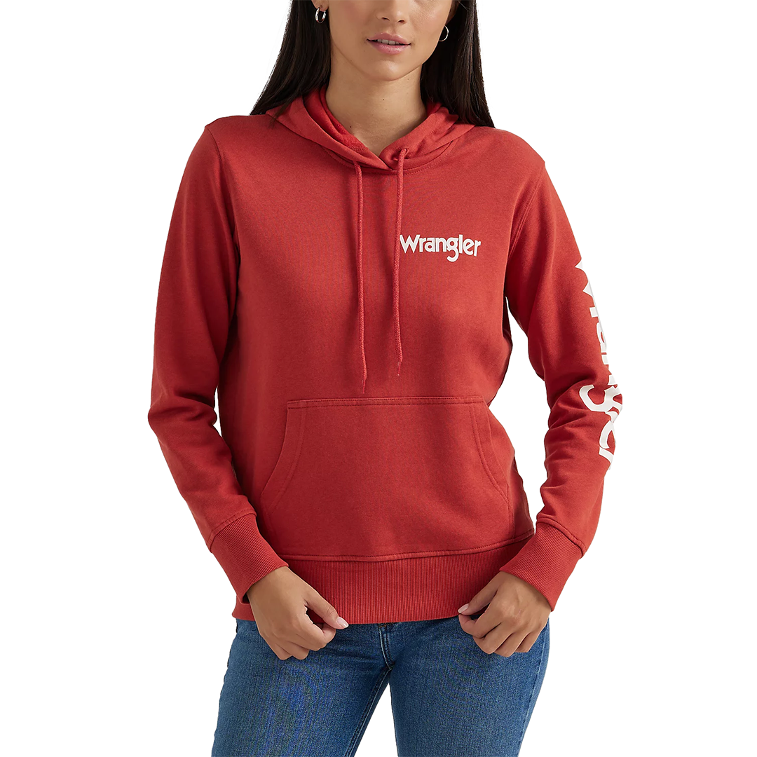 Wrangler Women's Retro Logo Arm Pullover Hoodie