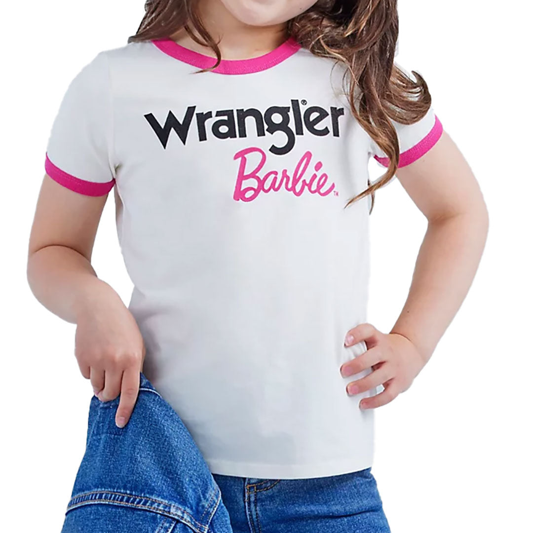 Wrangler X Barbie Girls' Ringer Tee