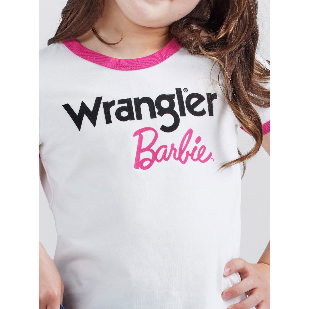 Wrangler X Barbie Girls' Ringer Tee