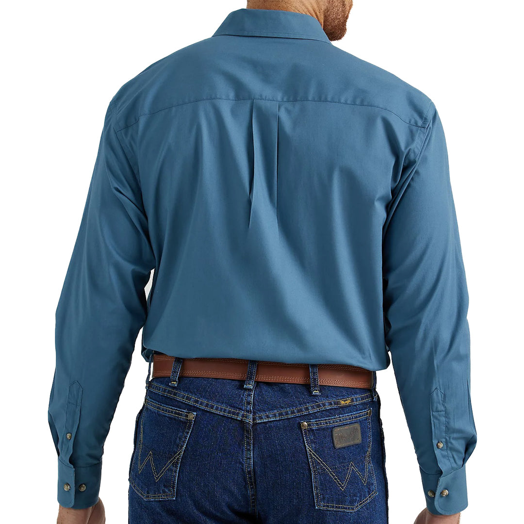 Wrangler Men's George Strait One Pocket Button-Down Shirt In Blue
