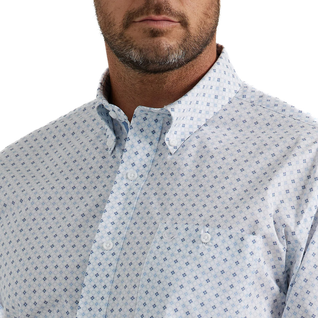 Wrangler Men's George Strait One Pocket Button-Down Pattern Shirt