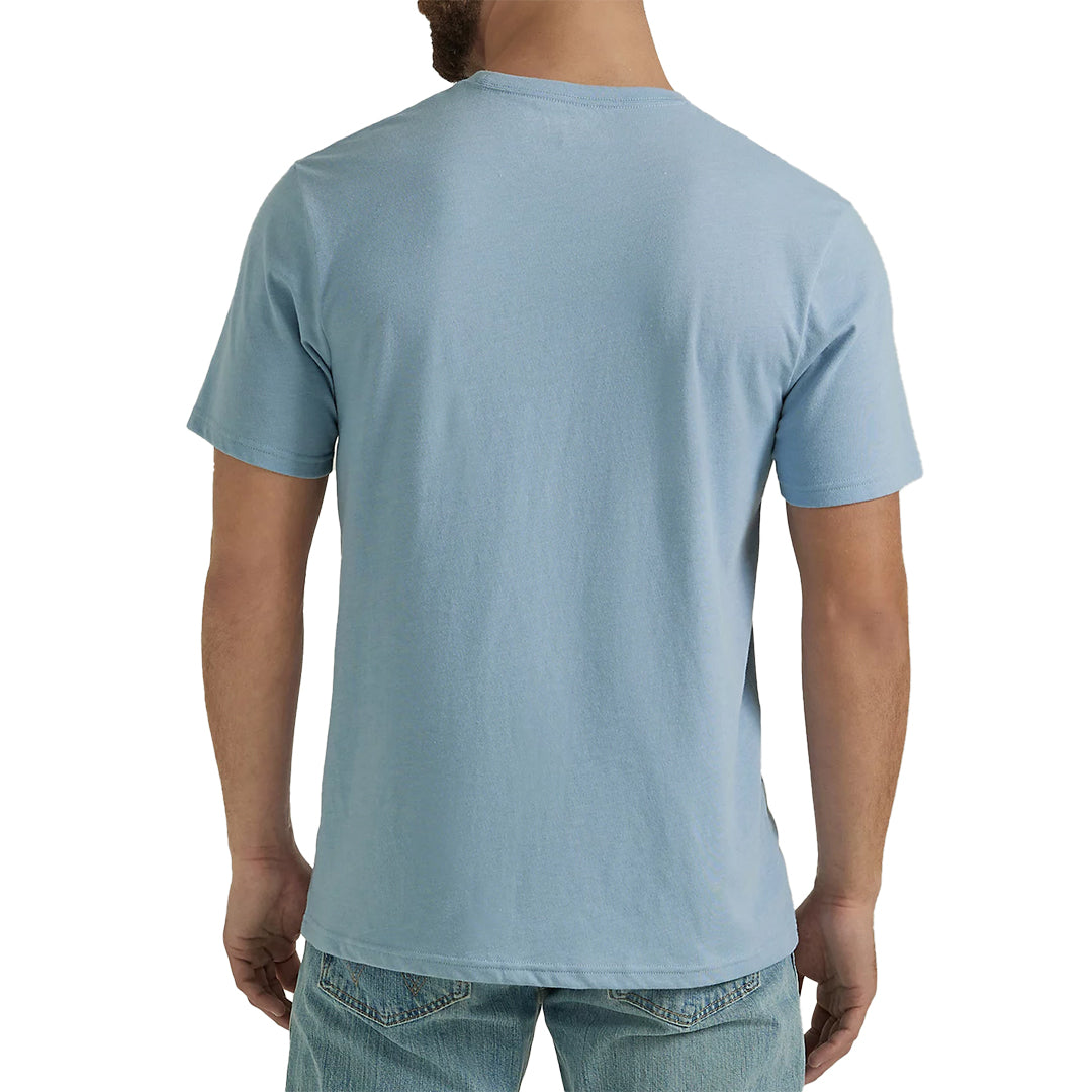 Wrangler Men's George Strait Graphic T-shirt in Ashley Blue Heather