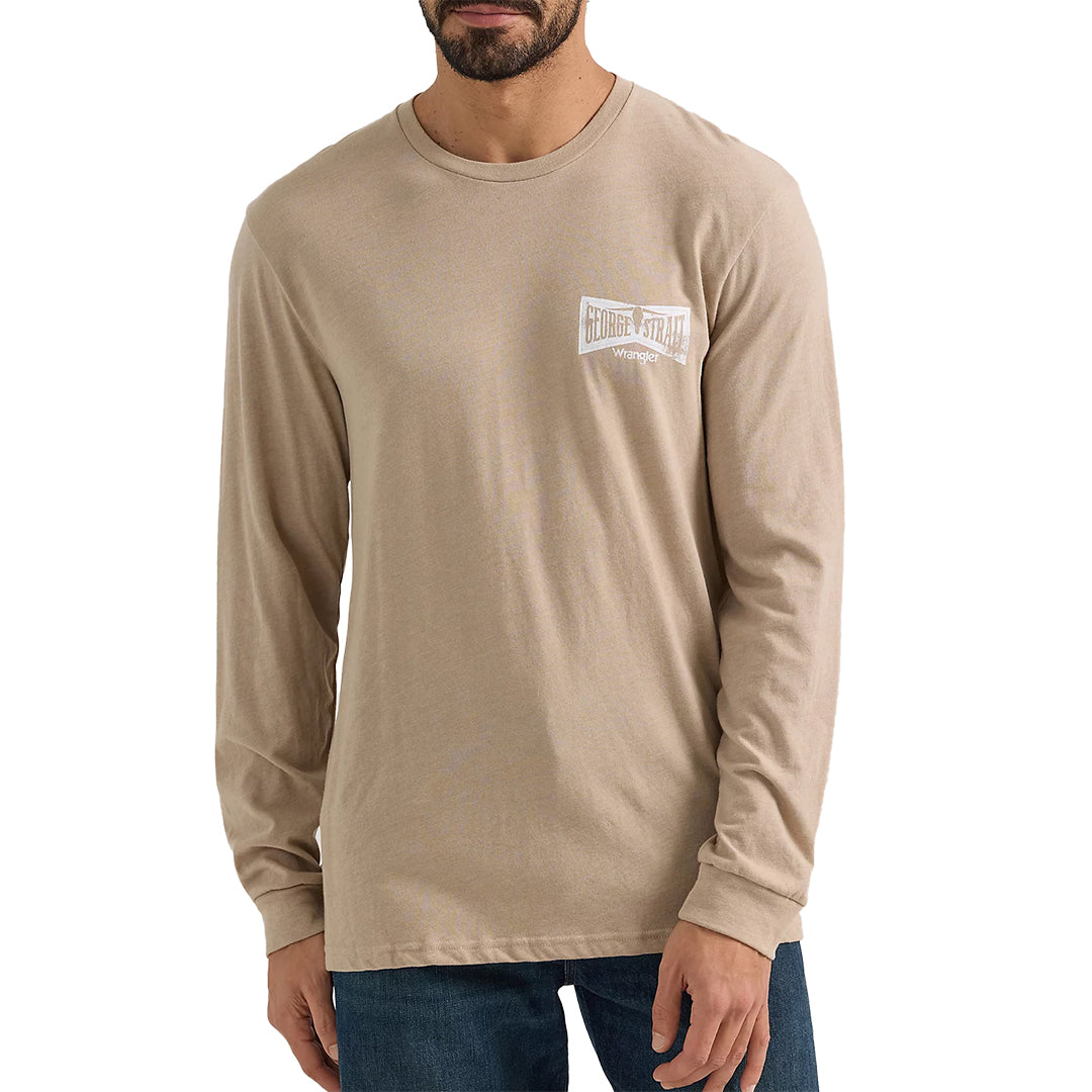 Wrangler Men's George Strait Long Sleeve Graphic T-Shirt