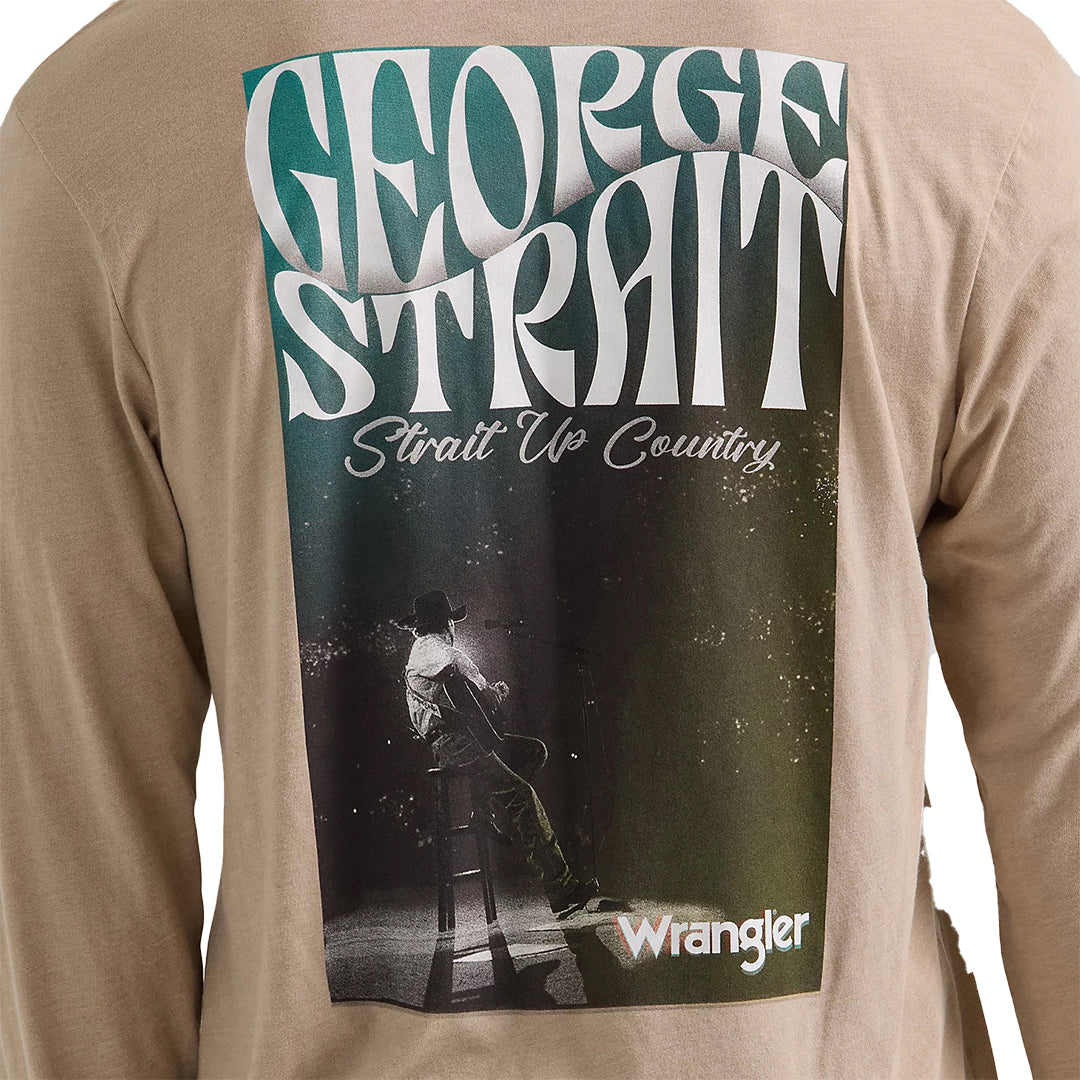Wrangler Men's George Strait Long Sleeve Graphic T-Shirt
