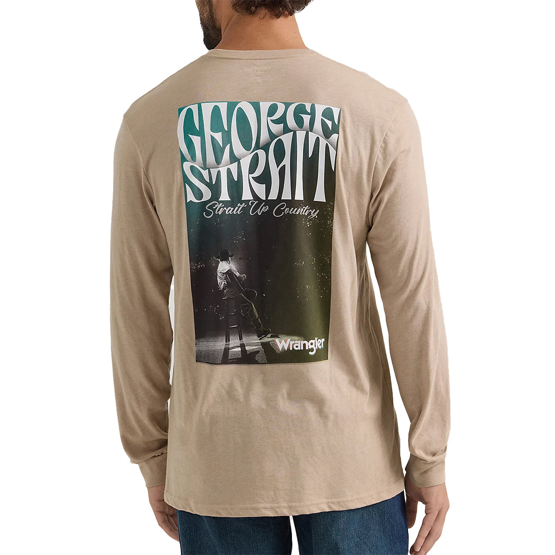 Wrangler Men's George Strait Long Sleeve Graphic T-Shirt