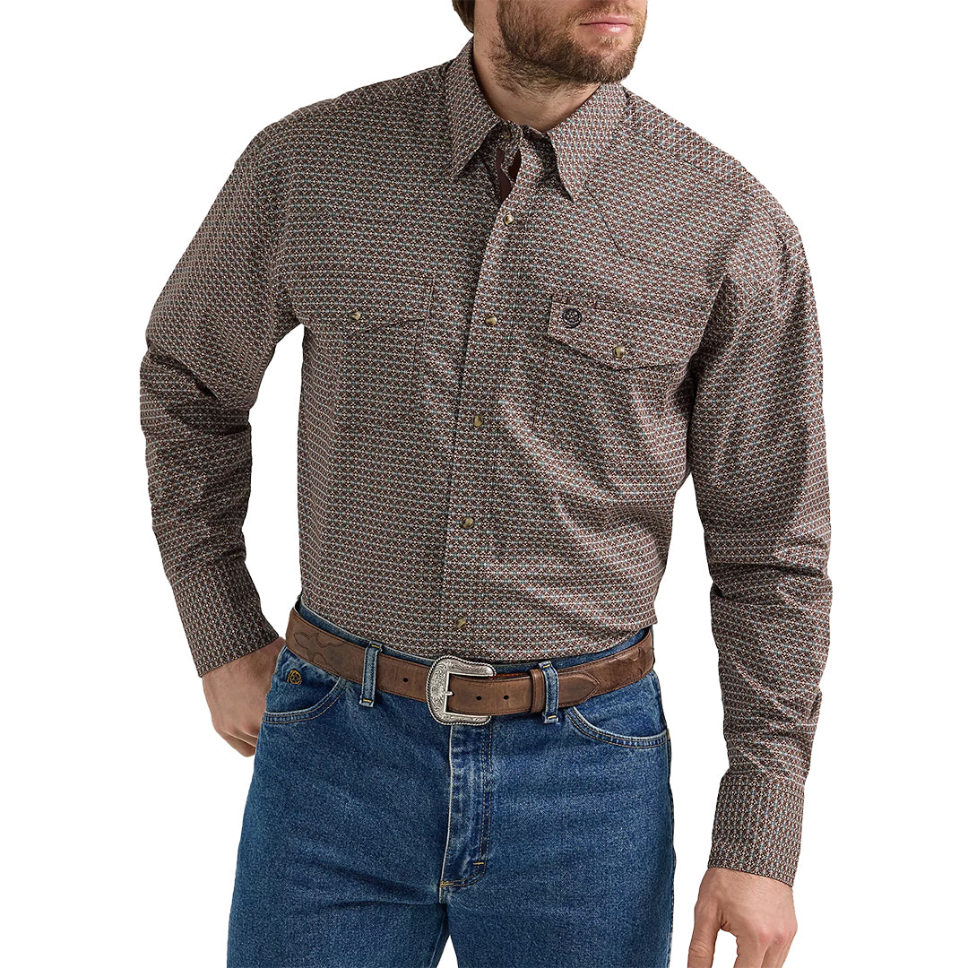 Wrangler Men s George Strait Troubadour Long Sleeve Snap Shirt Lammle s Lammle s Western Wear