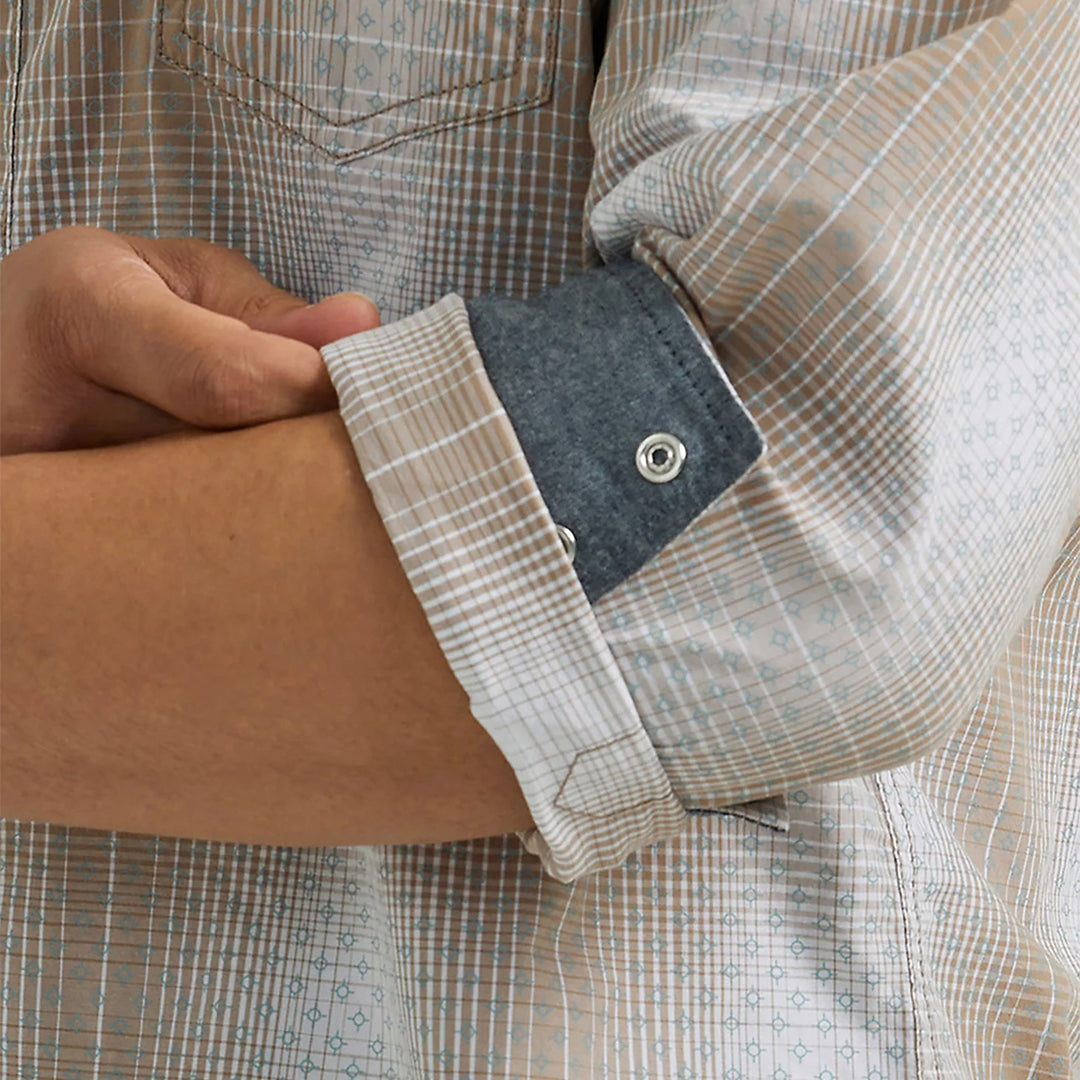 Chemise à manches longues à boutons-pression pour homme Wrangler Retro à carreaux