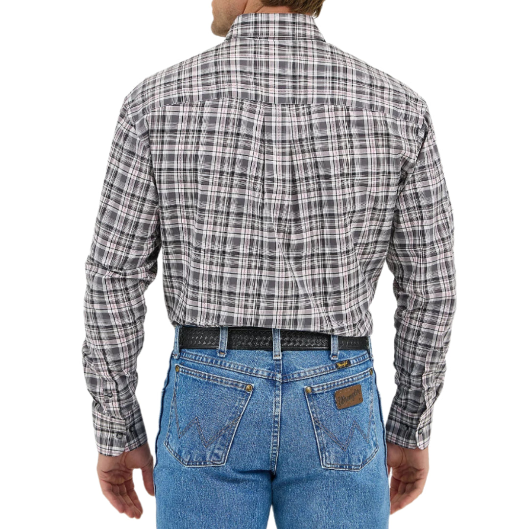 Chemise boutonnée à manches longues à carreaux Bucking Cancer pour homme Wrangler