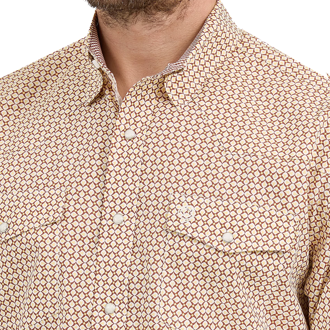 Wrangler Men's George Stra Troubadour Long Sleeve Snap Shirt