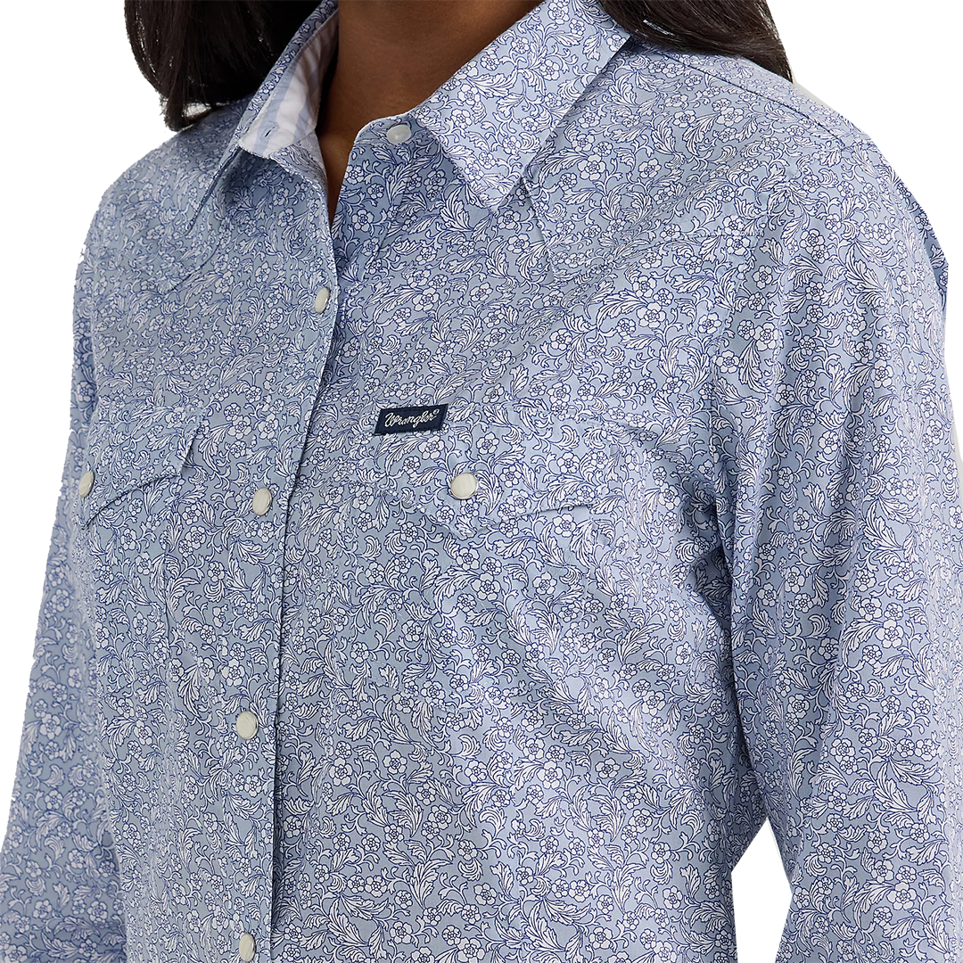 Wrangler Women's All Occasion Western Long Sleeve Snap Shirt