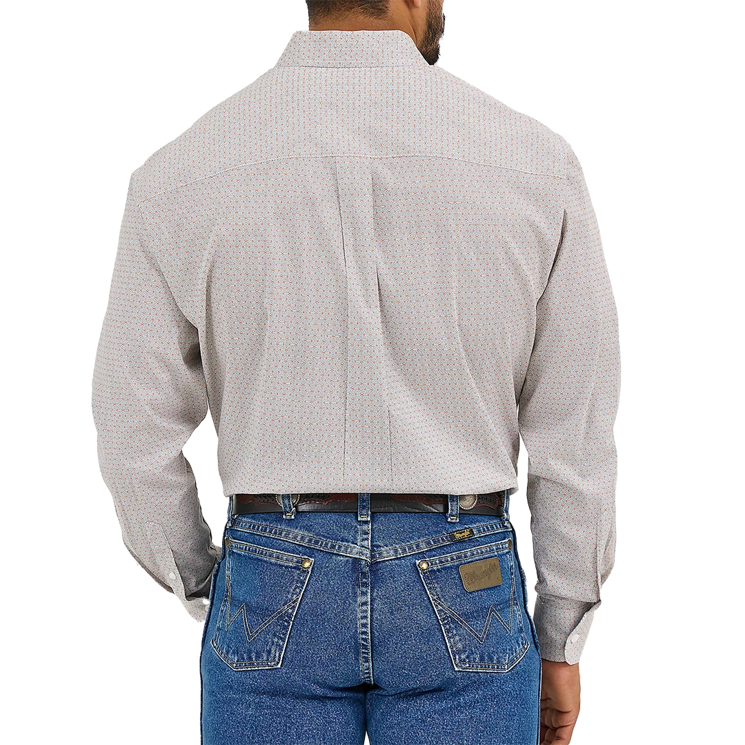 Wrangler Men's George Strait Printed Long Sleeve Button Shirt
