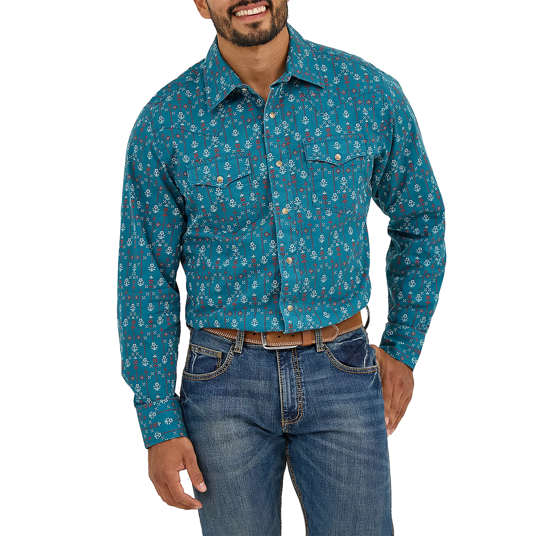 Wrangler Men's Retro Premium Long Sleeve Snap Shirt